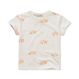 Off-white unisex t-shirt met all-over ijsjesprint van Sproet & Sprout | Ontdek A Champions League of Fun bij Little Fashion Addict