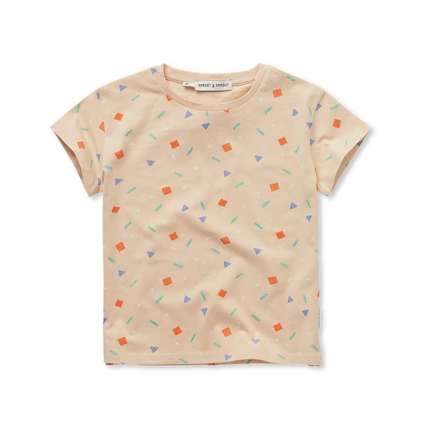 Sprinkle t-shirt voor jongens en meisjes van Sproet & Sprout met all-over print | Uit de SS26 collectie Champions League of Fun