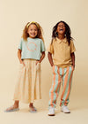 Mintkleurige crop t-shirt voor meisjes van Sproet & Sprout met logo | Uit de Champions League of Fun collectie