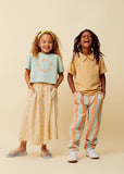 Mintkleurige crop t-shirt voor meisjes van Sproet & Sprout met logo | Uit de Champions League of Fun collectie