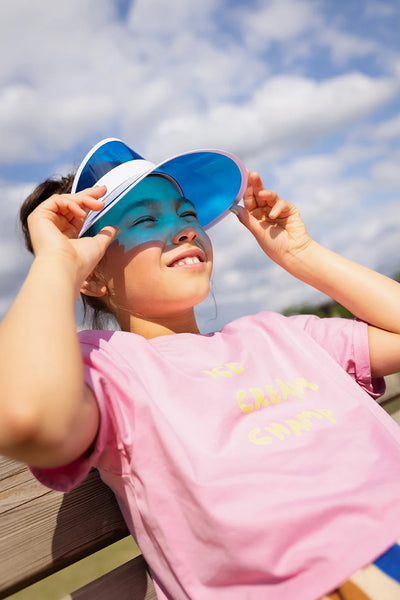 Boxy crop t-shirt ice cream champ podium pink voor meisjes van Sproet & Sprout | Uit de SS26 Champions League of Fun Collectie
