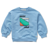 Unisex kids sweater in forever blue met Padel Rebel print van Sproet & Sprout | Uit de Champions League of Fun Collectie