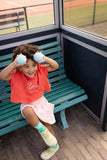 Rokje met speelse laagjes in off-white en blush van Sproet & Sprout| Uit de Champions League of Fun collectie - Verkrijgbaar bij Little Fashion Addict
