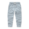 Gestreepte jongensbroek in denim blue van Sproet & Sprout | jersey twill Denim Pants uit de Champions League of Fun Collectie