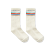 Sportsokken in off-white met blauwe strepen van Sproet & Sprout, unisex model | Uit de Champions League of Fun