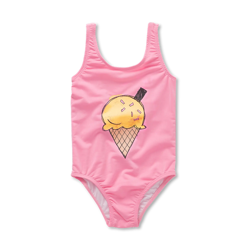 Roze badpak met grote ijsjesprint uit de Champions League of Fun collectie - Verkrijgbaar bij Little Fashion Addict
