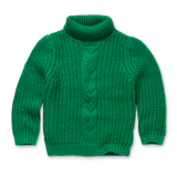 Littlefashionaddict - Sproet & Sprout - AW23 - The Alpine Hut - Cable Sweater fern green - in het felgroen - Voor meisjes - Vanaf 4 tot 10 jaar in stock en verkrijgbaar bij Little Fashion Addict