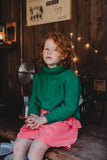 Littlefashionaddict - Sproet & Sprout - AW23 - The Alpine Hut - Cable Sweater fern green - in het felgroen - Voor meisjes - Vanaf 4 tot 10 jaar in stock en verkrijgbaar bij Little Fashion Addict