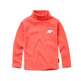 Coltrui voor meisjes in grenadine met hoge hals en Heart Planet print van Sproet & Sprout | A Cosmic Romance Collectie | Turtle neck Saturn Grenadine