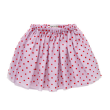 Lavendel tule rok met rode stippen en elastische tailleband van Sproet & Sprout | Tule Skirt Lavender | A Cosmic Romance collectie