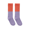 Paar sokken colourblock in paars en oranjerood voor meisjes van Sproet & Sprout | Socks Colourblock Grenadine