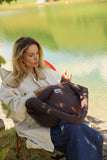 puffy crossbody tas in bruin van Studio Noos | verkrijgbaar bij Little Fashion Addict