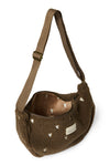 teddy fanny pack crossbody tas met hartjes van Studio Noos in bruin | verkrijgbaar bij Little Fashion Addict