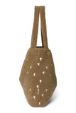 Teddy mom bag met hartjes van Studio Noos in bruin | Studio Noos - Teddy Hearts Mom Bag - Brown Hearts - verkrijgbaar bij Little Fashion Addict