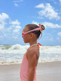 Roze zwembril van Sunnylife in kersenthema (Cotton Candy Cherry) met verstelbare band – voor kinderen | Ontdek Sunnylife bij Little Fashion Addict