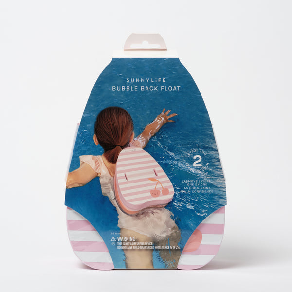 Sunnylife rugdrijver Bubble Back Float in Cotton Candy Pink – zwemhulp voor kinderen van 3 tot 6 jaar | Sunnylife is verkrijgbaar bij Little Fashion Addict