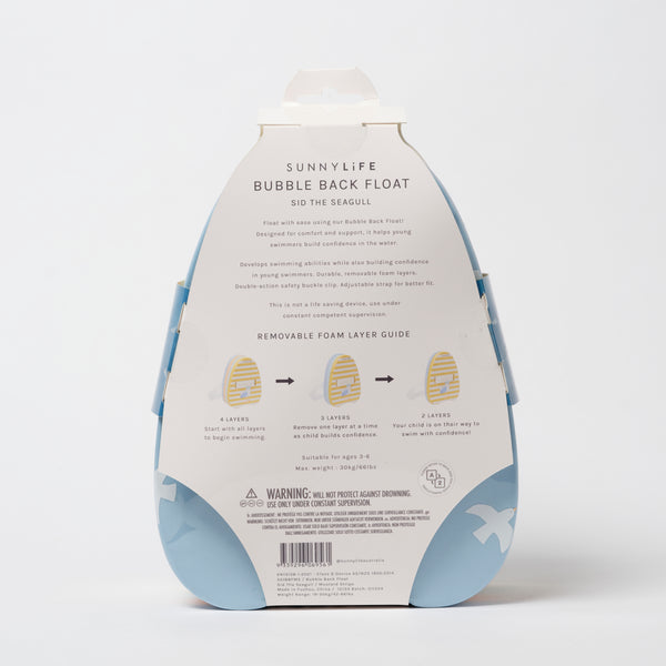Sunnylife rugdrijver Sid the Seagull in geel en blauw – zwemhulp voor kinderen van 3 tot 6 Jaar | Ontdek Sunnylife bij Little Fashion Addict