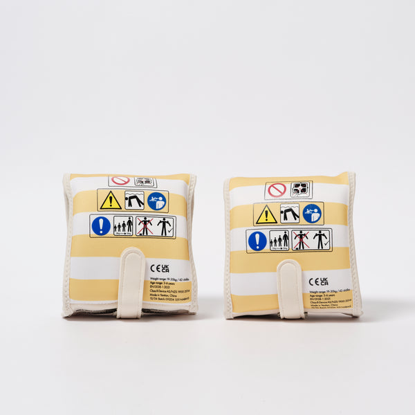 Zwemarmbandjes voor kinderen met gele strepen – Sunnylife Sid the Seagull | Ontdek Sunnylife bij Little Fashion Addict