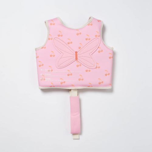 Zwemvest voor peuters van 2 tot 3 jaar in roze Cotton Candy Cherry design van Sunnylife | Ontdek Sunnylife bij Little Fashion Addict
