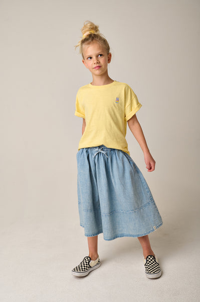 Lichtgele t-shirt voor meisjes met citroenprint van Tumble 'n Dry | Lemons T-shirt Tumble 'n Dry - verkrijgbaar bij Little Fashion Addict