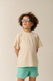 Groen-blauwe jongens zwembroek met ruitpatroon van Tumble ’n Dry | Manaus Zwemshort van Tumble 'n Dry - verkrijgbaar bij Little Fashion Addict
