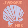 Oudroze meisjes T-shirt met schelpprint J’ADORE LA MER van Tumble 'n Dry | Pesca T-shirt Tumble 'n Dry - verkrijgbaar bij Little Fashion Addict