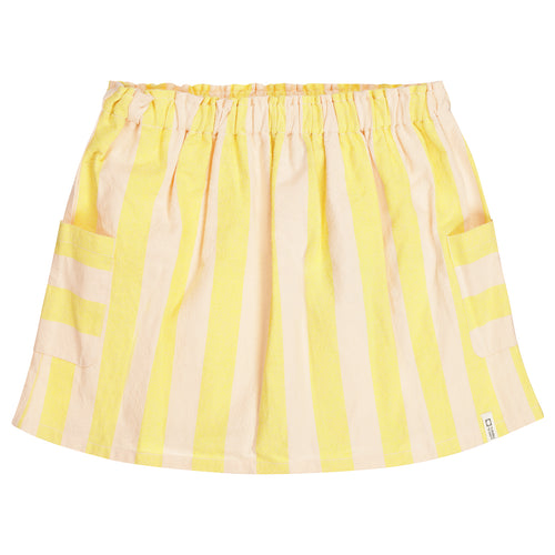 Rokje in Pale Peach met citroengele strepen van Tumble ’n Dry | Primadonna skirt van Tumble 'n Dry - verkrijgbaar bij Little Fashion Addict