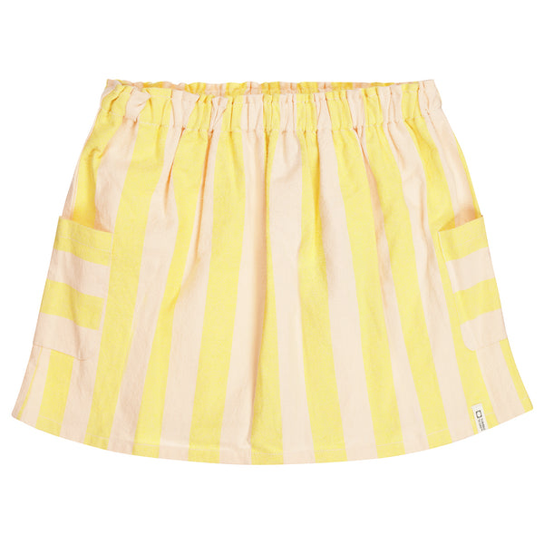 Rokje in Pale Peach met citroengele strepen van Tumble ’n Dry | Primadonna skirt van Tumble 'n Dry - verkrijgbaar bij Little Fashion Addict