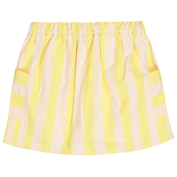 Rokje in Pale Peach met citroengele strepen van Tumble ’n Dry | Primadonna skirt van Tumble 'n Dry - verkrijgbaar bij Little Fashion Addict