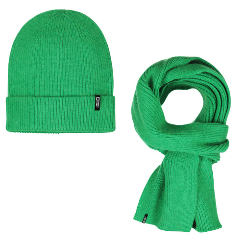 Neongroene muts en sjaal setje van Tumble ’n Dry voor kinderen | Beanie  Berwyn & Scarf Midway Neon Green