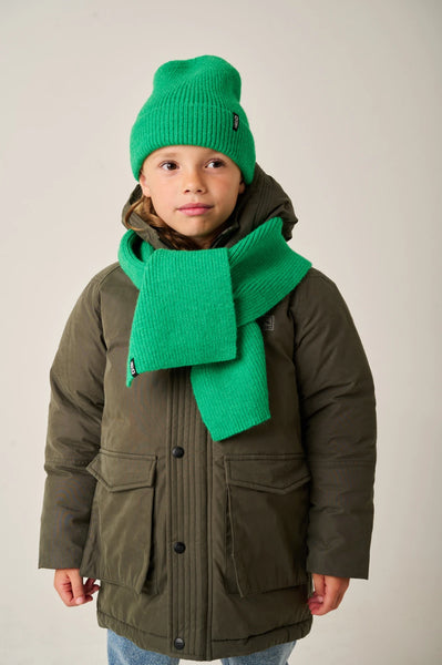 Neongroene muts en sjaal setje van Tumble ’n Dry voor kinderen | Beanie  Berwyn & Scarf Midway Neon Green