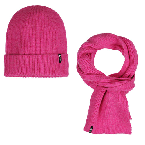 Felroze muts en sjaal setje van Tumble ’n Dry voor kinderen | Beanie  Berwyn & Scarf Midway Pink 