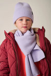 Lila muts en sjaal setje van Tumble ’n Dry voor kinderen | Beanie  Berwyn & Scarf Midway Violet Tulip