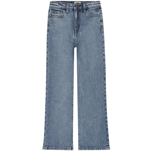 Meisjesjeans in lichtblauwe stonewashed denim met wide-leg pasvorm van Tumble ’n Dry. Trendy en comfortabel, ideaal voor school of vrije tijd.