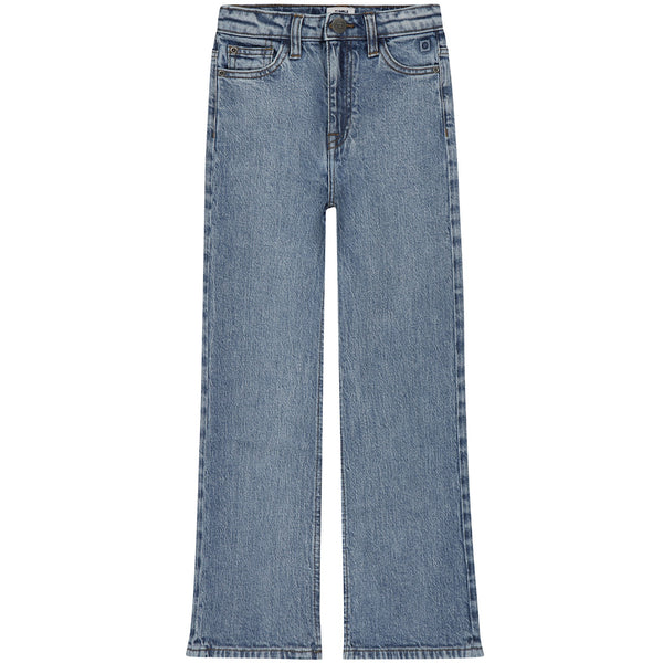 Meisjesjeans in lichtblauwe stonewashed denim met wide-leg pasvorm van Tumble ’n Dry. Trendy en comfortabel, ideaal voor school of vrije tijd.