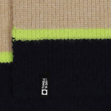 Donkerblauwe met beige en neon strepen  Laval muts en Brantford sjaal setje van Tumble ’n Dry voor kinderen | Laval muts & Brantford sjaal set van Tumble 'n Dry