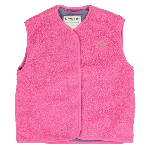 Roze teddy bodywarmer Libre van Tumble ’n Dry – zacht, warm en perfect voor frisse dagen. |  Ontdek Tumble 'n Dry bij Little Fashion Addict