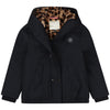 Madison meisjes winterjas donkerblauw met leopard voering | Ontdek Tumble 'n Dry bij Little Fashion Addict