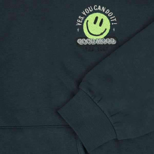 Hoodie in groenblauw met kangoeroezak en capuchon, Tumble ’N Dry | Shooter Hoodie Stargazer