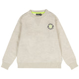 jongenstrui met skateboardprint van Tumble ’n Dry | Deck Sweater Off white Melange | Ontdek Tumble 'n Dry bij Little Fashion Addict