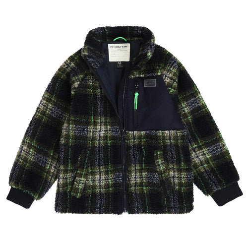 Warme geruite teddyjas Manitoba Night Sky van Tumble ’n Dry | Ontdek Tumble 'n Dry bij Little Fashion Addict