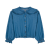 Clara blouse denim met Peter Pan kraag – We are Kids | Ontdek We Are Kids bij Little Fashion Addict