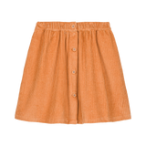 We Are Kids corduroy rok Charlie in oranjetint met knopenrij – duurzame meisjesrok in biologisch katoen | Ontdek We Are Kids bij Little Fashion Addict