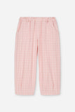 Pantalon Elia Pink Checks van We Are Kids – Vrolijke lichtroze meisjesbroek met ruitjespatroon, gemaakt van biologisch katoen | Verkrijgbaar bij Little Fashion Addict