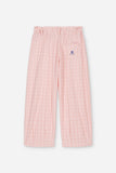Pantalon Elia Pink Checks van We Are Kids – Vrolijke lichtroze meisjesbroek met ruitjespatroon, gemaakt van biologisch katoen | Verkrijgbaar bij Little Fashion Addict