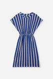 Robe April Dolce Vita Stripes | gestreepte badstof jurk blauw en roze voor meisjes We Are Kids | Verkrijgbaar bij Little FashionA Addict