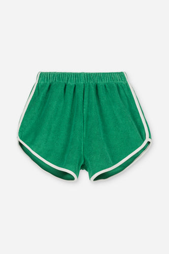 we are kids short juju real green – Unisex short in real green, gemaakt van biologisch katoen voor jongens en meisjes | Verkrijgbaar bij Little Fashion Addict