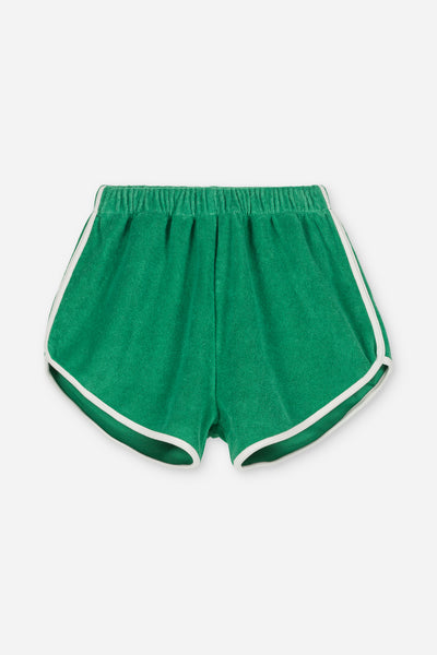 we are kids short juju real green – Unisex short in real green, gemaakt van biologisch katoen voor jongens en meisjes | Verkrijgbaar bij Little Fashion Addict