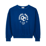 Sweater Tony Football in midnight blue met voetbalprint voor jongens en meisjes van We Are Kids | Ontdek We Are Kids bij Little Fashion Addict