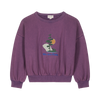 We Are Kids sweater voor meisjes, paars met winterse tekening. | Verkrijgbaar bij Little Fashion Addict